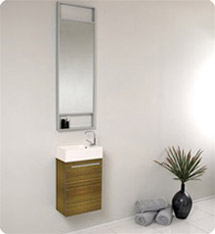 Fresca - Pulito - (Zebra) Small Bathroom Vanity w/ Tall Mirror - FVN8002ZB