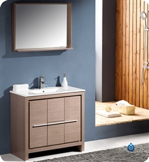 Fresca Allier 36" Modern Bathroom Vanity - Grey Oak