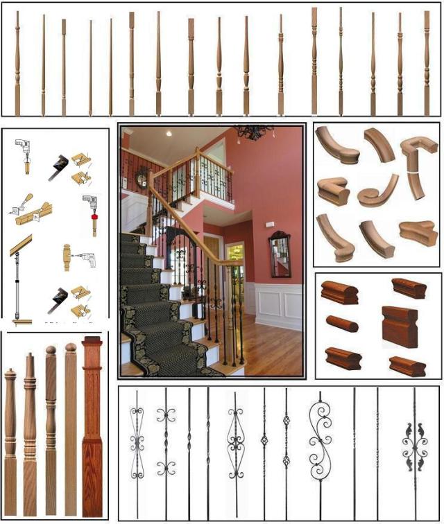 Stair Parts, Wood Railings, Balusters, Newels