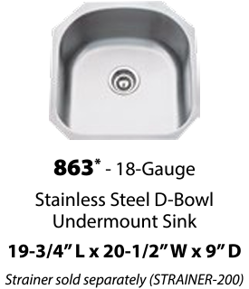 863 Undermount Sink 