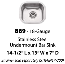 869 Utility Bar Sink