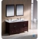 Fresca Oxford 60" Mahogany Traditional Double Sink Bathroom Vanity