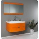 Fresca Energia Orange Modern Bathroom Vanity w/ Three Panel Folding Mirror