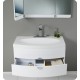 Fresca Energia White Modern Bathroom Vanity w/ Three Panel Folding Mirror