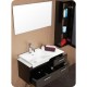 Fresca Caro Espresso Modern Bathroom Vanity w/ Mirrored Side Cabinet