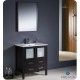 Fresca Torino 30" Espresso Modern Bathroom Vanity w/ Integrated Sink