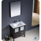 Fresca Torino 30" Espresso Modern Bathroom Vanity w/ Integrated Sink