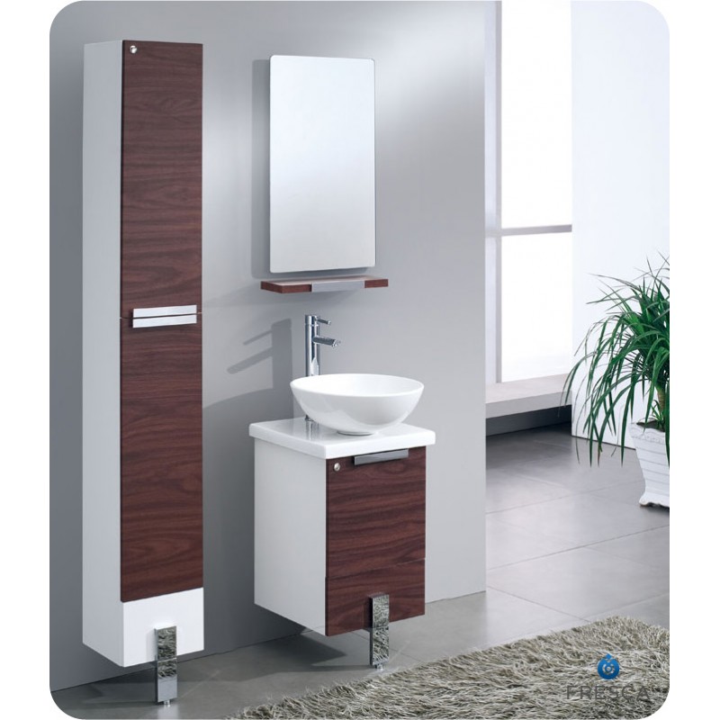 Fresca Adour 16 Dark  Walnut Modern Bathroom  Vanity w  