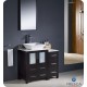 Fresca Torino 36" Espresso Modern Bathroom Vanity w/ Side Cabinet & Vessel Sink