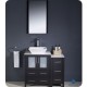 Fresca Torino 36" Espresso Modern Bathroom Vanity w/ Side Cabinet & Vessel Sink