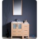 Fresca Torino 36" Light Oak Modern Bathroom Vanity w/ Side Cabinet & Integrated Sink