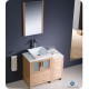 Fresca Torino 36" Light Oak Modern Bathroom Vanity w/ Side Cabinet & Vessel Sink