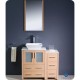 Fresca Torino 36" Light Oak Modern Bathroom Vanity w/ Side Cabinet & Vessel Sink