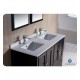 Fresca Oxford 48" Espresso Traditional Double Sink Bathroom Vanity