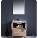 Fresca Torino 30" Light Oak Modern Bathroom Vanity w/ Integrated Sink