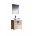 Fresca Torino 30" Light Oak Modern Bathroom Vanity w/ Vessel Sink