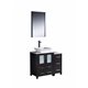 Fresca Torino 36" Espresso Modern Bathroom Vanity w/ Side Cabinet & Vessel Sink