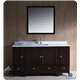 Fresca Oxford 60" Mahogany Traditional Bathroom Vanity w/ 2 Side Cabinets