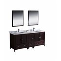 Fresca Oxford 72" Mahogany Traditional Double Sink Bathroom Vanity