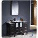 Fresca Torino 48" Espresso Modern Bathroom Vanity w/ 2 Side Cabinets & Integrated Sink