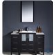 Fresca Torino 48" Espresso Modern Bathroom Vanity w/ 2 Side Cabinets & Integrated Sink