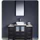 Fresca Torino 48" Espresso Modern Bathroom Vanity w/ 2 Side Cabinets & Vessel Sink