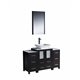 Fresca Torino 48" Espresso Modern Bathroom Vanity w/ 2 Side Cabinets & Vessel Sink