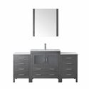 Dior 68" Single Bathroom Vanity Cabinet Set in Zebra Grey