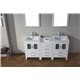 Dior 66" Double Bathroom Vanity Cabinet Set in White