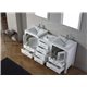 Dior 66" Double Bathroom Vanity Cabinet Set in White