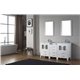 Dior 66" Double Bathroom Vanity Cabinet Set in White