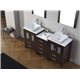 Dior 66" Double Bathroom Vanity Cabinet Set in Espresso