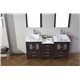 Dior 66" Double Bathroom Vanity Cabinet Set in Espresso