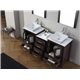 Dior 66" Double Bathroom Vanity Cabinet Set in Espresso