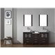 Dior 66" Double Bathroom Vanity Cabinet Set in Espresso