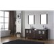 Dior 66" Double Bathroom Vanity Cabinet Set in Espresso