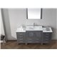 Dior 68" Single Bathroom Vanity Cabinet Set in Zebra Grey