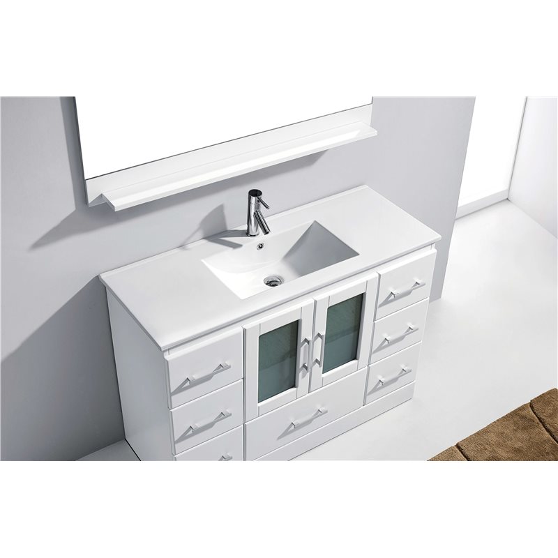Zola 48 Single Bathroom Vanity Cabinet Set In White 