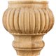 Reeded Turned Bun Foot (furniture or cabinet leg). 4-1/2" x 