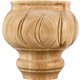 Spiral Turned Bun Foot (furniture or cabinet leg). 4-1/2" x 