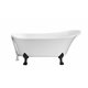 67" Soaking Clawfoot Tub With External Drain