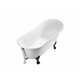 67" Soaking Clawfoot Tub With External Drain