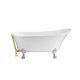 67" Soaking Clawfoot Tub With External Drain