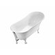 67" Soaking Clawfoot Tub With External Drain