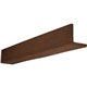 4"W x 4"H x 10'L 2-Sided (L-beam) Rough Sawn Endurathane Faux Wood Ceiling Beam, Espresso Finish