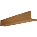 4"W x 4"H x 10'L 2-Sided (L-beam) Rough Sawn Endurathane Faux Wood Ceiling Beam, Espresso Finish