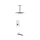 Piazza Thermostatic Shower Set w/ 8″ Ceiling Mount Square Rain Shower and Tub Filler