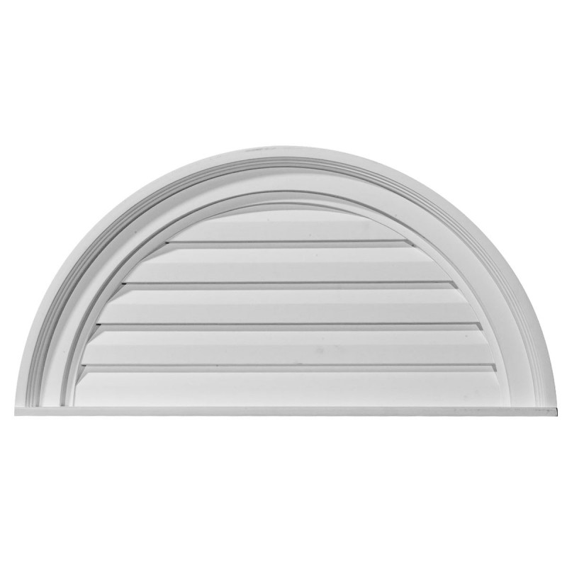 24w X 12h Half Round Gable Vent Louver Decorative Burroughs