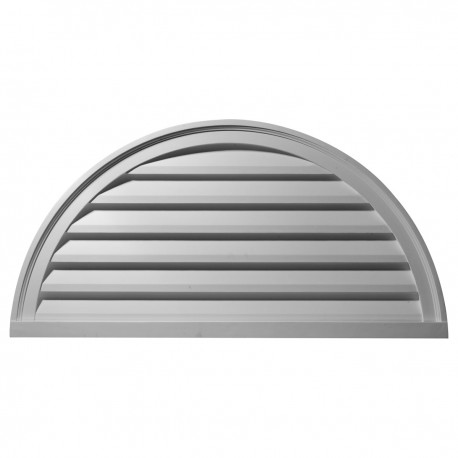 48w X 24h Half Round Gable Vent Louver Decorative Burroughs